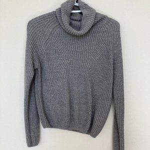 Gray turtleneck sweater